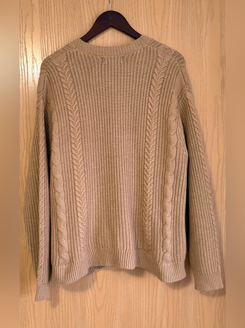 Banana Republic | Women’s Large | Camel Chunky Cable Knit Sweater Cardigan - Picture 3 of 11